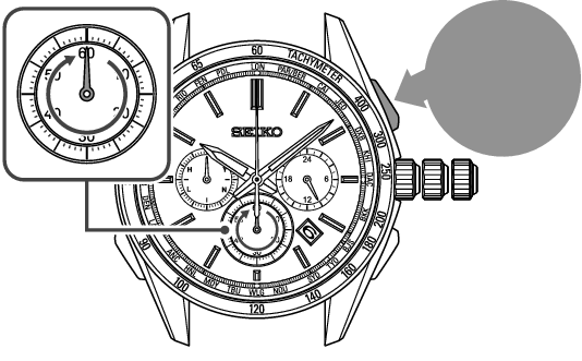 8B92_Set stopwatch hands position-4 + Set stopwatch hands position-4